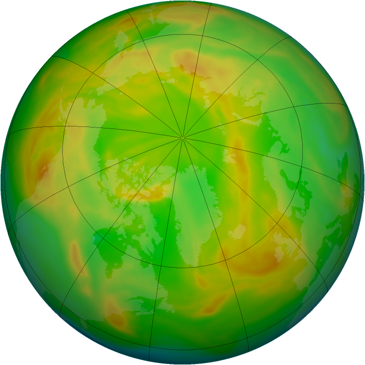 Arctic ozone map for 22 May 2005